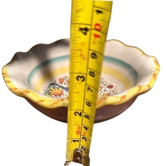 Meridian Ceramic Hand-Painted Small Pottery Trinket Bowl - Picture 4 of 5